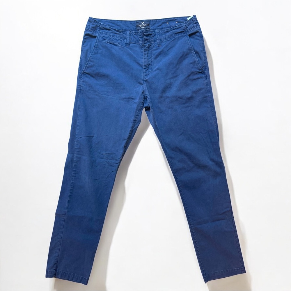 American Eagle Slim Fit Stretch Chino Pants (Blue) Size 32
